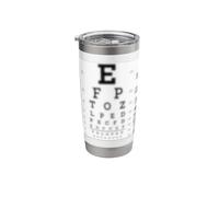 Blurry Eye Chart Vision Test Funny Joke Eyeglasses Stainless Steel Insulated Tumbler