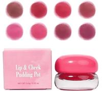 Blurry Pudding Pot for Lip&Cheek,Buildable Lightweight,Velvet Matte Pudding Pot Lip Clay,Multi-Use Soft Matte Finish Makeup Blush,High Pigment Lipstick Blush Lasting Lip Tint (#5, 1 count (Pack of 1))