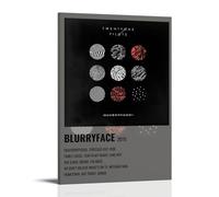 BLURRYFACE-TWENTY ONE PILOTSPosters for Bedroom Aesthetic Poster Decorative Painting Canvas Wall Art Living Room Posters Bedroom Painting Wall Art DecorFrame-style24x36inch(60x90cm)