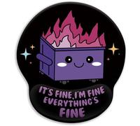 Blusabaca Funny Cute Mouse Pad with Wrist Rest, Dumpster on Fire Ergonomic Mouse Pads Wrist Support for Desk, Mousepad for Wireless Mouse Gaming Laptop Work Home Desk Accessories Office Supplies Decor