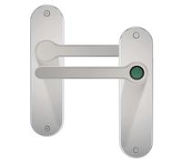 Blusafe Fingerprint Internal Door Lock, Biometric Smart Door Handle, 50 Fingerprints, 2 Backup Keys, HMO/Student Houses, Bedrooms, Home Office Locks (Long, Chrome)