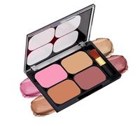 Blush and Highlighter Palette for Face Makeup | Matte Finish, Highly Pigmented & Lightweight Silky-Smooth Texture | Includes Brush (Multicolor - 02)