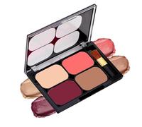Blush and Highlighter Palette for Face Makeup | Matte Finish, Highly Pigmented & Lightweight Silky-Smooth Texture | Includes Brush (Multicolor - 04)