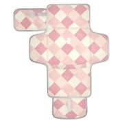 Blush and White Squares Reusable Baby Pee Pads with Tissue Pocket Diaper mat Changing pad Travel with Built-in Pillow cambiadores de pa?ales para Bebes