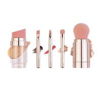 Blush Brush - Eyeshadow Brush, Angled Eyebrow Brush | Makeup Accessories for Women Girls Beginners, 5 in 1 Exquisite Multifunctional Makeup Brush Interesting Combination Design