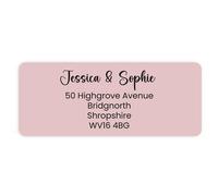 Blush Colourblock Address Labels - Pack of 30