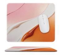 Blush Eggshell Amber Mouse Pad with Stitched Edge Mousepad Non-Slip Rubber Base Mouse Mat for Laptop Computer 2 Cute Computer Mouse Pads for Office Gaming Home