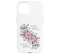 Blush Floral Arrangement Serene Botanical Art Case for iPhone 15