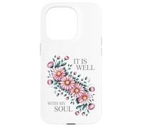 Blush Floral Arrangement Serene Botanical Art Case for iPhone 15 Pro