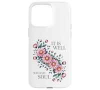 Blush Floral Arrangement Serene Botanical Art Case for iPhone 15 Pro Max