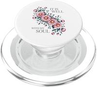Blush Floral Arrangement Serene Botanical Art PopSockets PopGrip for MagSafe