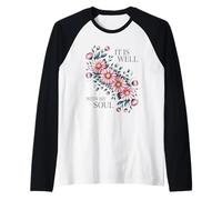 Blush Floral Arrangement Serene Botanical Art Raglan Baseball Tee