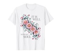Blush Floral Arrangement Serene Botanical Art T-Shirt