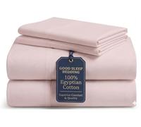 Blush Full Size Bed Sheets Set 4 Pc, 1000 TC Egyptian Cotton Sheets Full Size, Soft Comfy Double Bed Sheets Bed Set, 16 inch Deep Pocket Full Sheet Set - 1 Fitted Sheet, 1 Flat Sheet & 2 Pillow Case