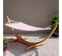 Blush Hammock with Natural Wooden Stand Primrose Pink One Size