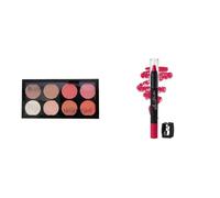 Blush Highlighter Palette | Silky Pigments, Long-Lasting Shimmer | 24gm (Amaze-02) + Lip Seduction Non-Transfer Crayon Lipstick | Lightweight, Creamy Matte Formula | 2.8gm (Very Magenta-08, Matte)