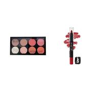 Blush Highlighter Palette | Silky Pigments, Long-Lasting Shimmer | 24gm (Amaze-02) + Lip Seduction Non-Transfer Crayon Lipstick | Lightweight, Creamy Matte Formula | 2.8gm (Sunny Red-016)
