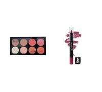 Blush Highlighter Palette | Silky Pigments, Long-Lasting Shimmer | 24gm (Amaze-02) + Lip Seduction Non-Transfer Crayon Lipstick | Lightweight, Creamy Matte Formula | 2.8gm (French Wine-22)