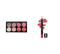Blush Highlighter Palette | Silky Pigments, Long-Lasting Shimmer | 24gm (Amaze-02) + Lip Seduction Non-Transfer Crayon Lipstick | Lightweight, Creamy Matte Formula | 2.8gm (Lusty Red-24)