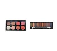 Blush Highlighter Palette | Silky Pigments, Long-Lasting Shimmer | 24gm (Amaze-02) + Shades of Trend Eyeshadow Palette | 10 Highly Pigmented Shades | Smudge-Free & Long-Lasting | 13.5gm (Shade-05)