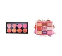 Blush Highlighter Palette | Silky Pigments, Long-Lasting Shimmer | 24gm (Ralph-04) + Floral Hues 9-in-1 Eyeshadow Palette | Highly Pigmented, Smudge-Proof | 7.5gm (04 - Lotus)