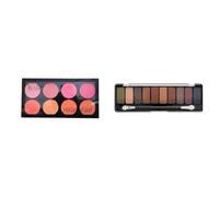 Blush Highlighter Palette | Silky Pigments, Long-Lasting Shimmer | 24gm (Ralph-04) + Shades of Trend Eyeshadow Palette | 10 Highly Pigmented Shades | Smudge-Free & Long-Lasting | 13.5gm (Shade-05)