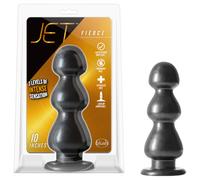 Blush Jet - Black Suction Bead Dildo