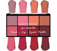 Blush, Lips & Eyelid Palette | 3-in-1 Multi-Use Palette for Face, Lips & Eyes | Enriched with Jojoba Oil & Vitamin E | Creamy, Blendable Texture | 16g
