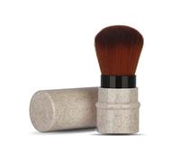 Blush Makeup Brush, Retractable Kabuki Face Brush, Portable Travel Face Blush Brush for Applying Powders, Blush, Bronzer, Foundation, Mineral Cosmetics(Apricot)