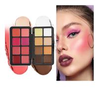 Blush Palette,16-Color Cream Eye Shadow Make up Blush - Long-Lasting Waterproof Concealer Highlighter for Women Face Makeup Christmas Wedding Party Travel Birthday