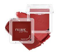 Blush Palette Duo - Cream & Powder Blush Set in Deep Red, Long-Wearing & Moisturizing, Easy to Blend, Radiant Coverage for Cheeks, Eyes & Lips, Magnetic Palette Compatible (2-Pack, Maple Crush)