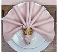 Blush Pink 19" x19" (48cm) Fabric NAPKIN (Polyester, not cotton) PACK OF 4