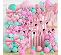 Blush Pink Balloon Arch Kit 102 Pcs with Gold Confetti - Latex Garland Set for Wedding Baby Shower Birthday(JT-HD05-Bow)