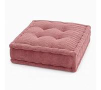 Blush Pink Fleece Booster Armchair Cushion Seat Pad Large 45cm Square Booster Cushion Pads 10cm Thick Seatpad Cushion for Adults/Dining Chair/Garden/Office & Sofa