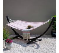 Blush Pink Hammock with Charcoal Wooden Stand Primrose Pink One Size