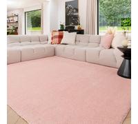 Blush Pink Machine Washable Warm Insulating Soft Cosy Touch Plush Thick Shaggy Rug for Bedroom Livingroom Hallway 80cm x 150cm (2ft 7" x 4ft 11")