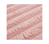 (Blush Pink Ribbed, 160 x 230cm) OHS Embossed Tufted Rug Arches Geo Waffle Ribbed Bubble Cable Knit Textured Soft Cosy Plush Plump Fleece Faux Fur Jacquard Anti-Slip Indoor