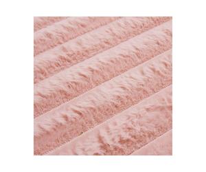 (Blush Pink Ribbed, 160 x 230cm) OHS Embossed Tufted Rug Arches Geo Waffle Ribbed Bubble Cable Knit Textured Soft Cosy Plush Plump Fleece Faux Fur Jacquard Anti-Slip Indoor