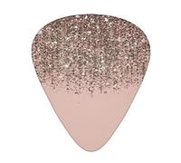 Blush Pink Rose Gold Guitar Plectrums Classical Triangle Bass Acoustic And Electric Guitar Plectrums For Guitarists 12 Pieces