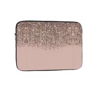 Blush Pink Rose Gold Pattern 12 inch laptop bag, inner protective sleeve, portable and suitable for business trips or travel