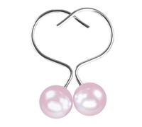 Blush Pink Shower Curtain Hooks - Elegant Pearl Design Rustproof Stainless Steel Decorative Rings - Stylish Bathroom Accessories & Gift for Women Moms Girls Lovers of Farmhouse Boho Vintage Décor