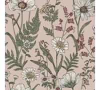 (Blush Pink) Wild Meadow Wallpaper Fine Decor