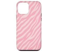 Blush Pink Zebra Animal Print Striped Aesthetic Y2K Girly Case for iPhone 12 mini
