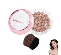 Blush Roller Ball, Bronzing Pearls Roller Blush, Pearl Powder Blushers for Cheeks, Lightweight and Blendable Color, Natural High Gloss Pearl Ball Powder Blusher for A Shimmer Glow (Earthy Tan)