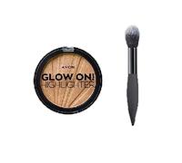 Blush set consists of Glow on! Highlighter - Golden Glow - 12.5g and Blush Brush - 17.5cms long by Avon