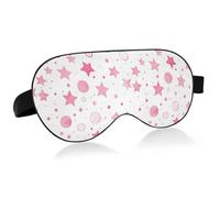 Blush Star Bubble Travel Essential Blackout Eye Covers with Elastic Adjustable Band Blackout Camping Sleep Eye Cover Public Transportation