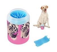 Blush - Toned Panther Portrait Art Portable Paw Cleaner with Soft Massage Brush Pets Grooming Supplies for Small & Medium Dogs