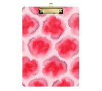 Blush Wash Leopard Print Film Clipboard Standard Hole for Football Softball Coaching Size 9 x 12