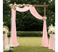 Blush Wedding Arch Draping Fabric Sheer Arch Drapes Backdrop Curtain for Ceremony Party Wedding Decor 19Ft Length x 28" Width 1 Panel