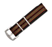 BluShark - 22mm Vintage Bond Military Nylon Watch Strap - Black, Red, Olive Green
